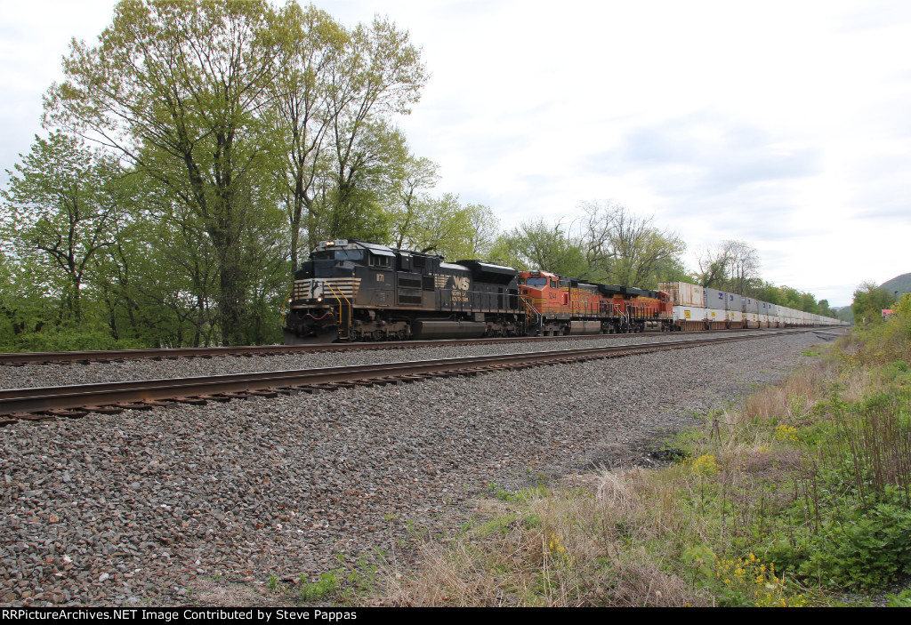 NS 1171 leads a westbound stack train